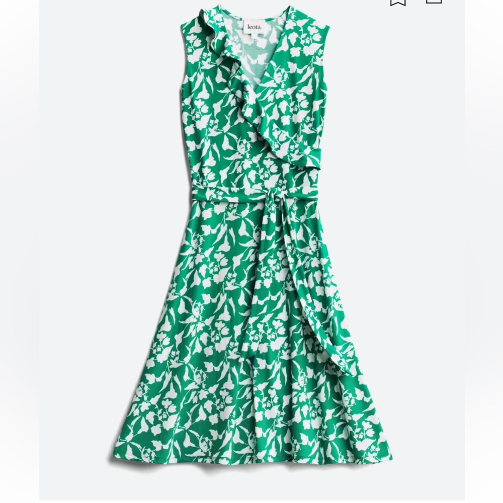 Leota Aneeka Knit Faux Wrap Dress, Size Medium